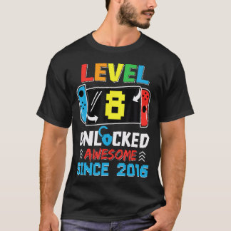 Upplåst Fantastisk på nivå 8 sedan 2016 videospels T Shirt