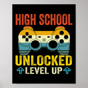 Upplåst nivå uppåt i högskolan Back to school Poster