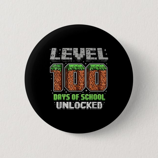 Upplåst pixelvideospel på 100 dagar i skolan knapp (Framsida)