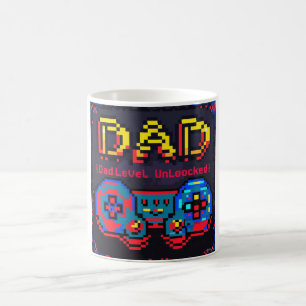 Upplåst Retro Pixel Art på spelarnivå på Pappa Kaffemugg