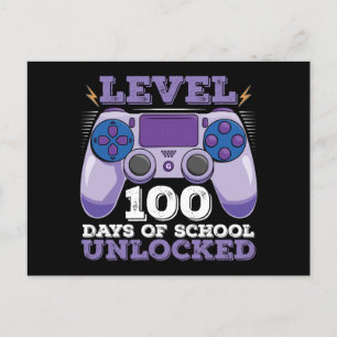 Upplåst spel i skolan i 100 dagar vykort