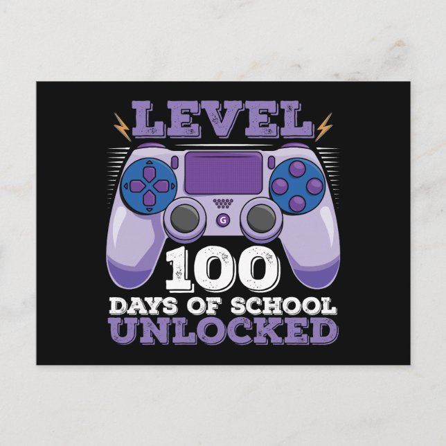 Upplåst spel i skolan i 100 dagar vykort (Framsida)