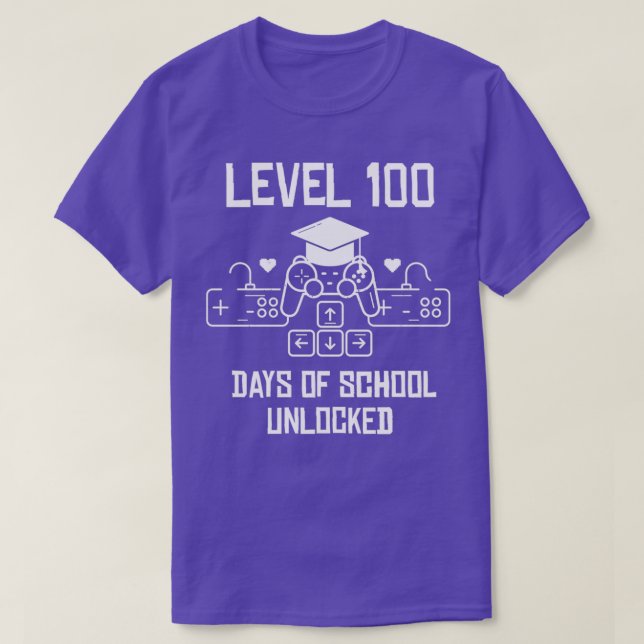 Upplåst spel på 100 dagar i skolan 100 dagar t shirt (Design framsida)