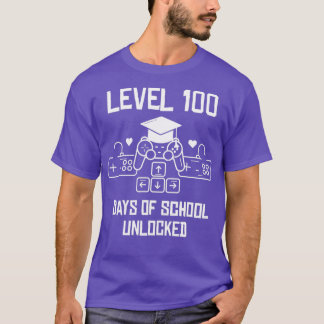 Upplåst spel på 100 dagar i skolan 100 dagar t shirt