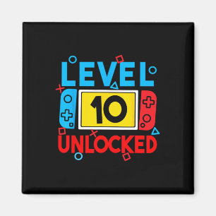 Upplåst spel på nivå 10 10:e födelsedagsvideospel magnet