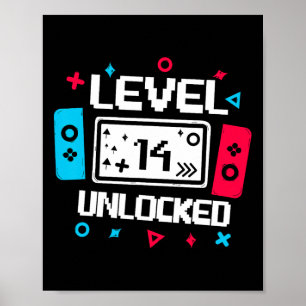 Upplåst spel på nivå 14 14:e födelsedagsvideoklipp poster