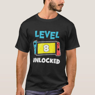 Upplåst spel på nivå 8: e födelsedagsspelslov t shirt