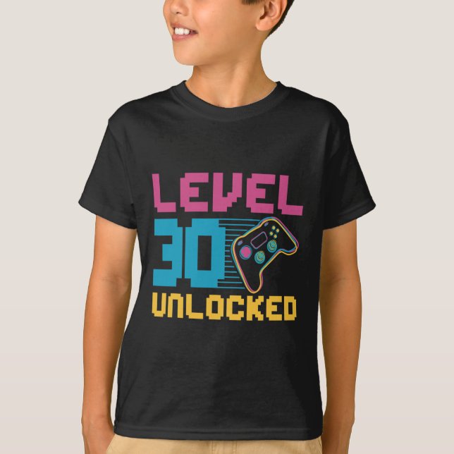 Upplåst spelande på nivå 30 t shirt (Framsida)