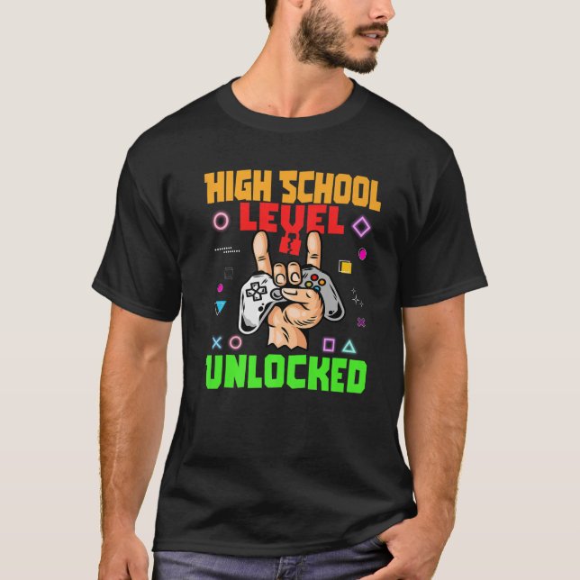 Upplåst spelare i Back to school 20 på hög skolniv T Shirt (Framsida)
