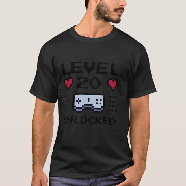 Upplåst spelare på nivå 20 t shirt (Framsida)