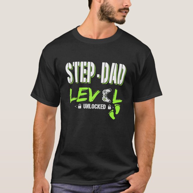 Upplåst spelarnivå på Pappa-nivå på spelnivå i man T Shirt (Framsida)