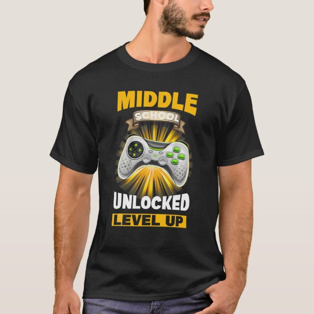 Upplåst spelklass på 20 i Mitten-skolan T Shirt (Framsida)