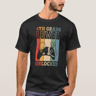 Upplåst VideoGame Back to school på fjärde Klass-n T Shirt