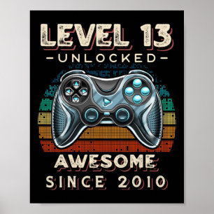 Upplåst videospel 13:e födelsedagen 13 år O Poster
