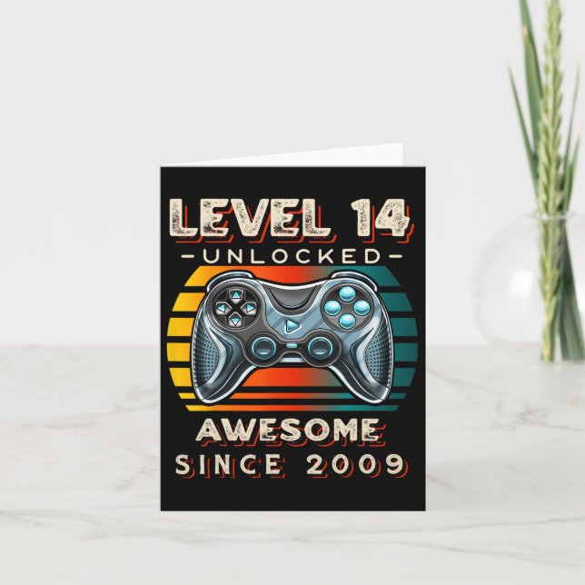 Upplåst videospel 14:e födelsedagen 14 år O Kort (Framsida)