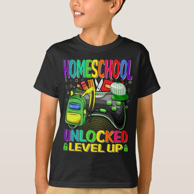 Upplåst videospel för hemmakololys t shirt (Framsida)