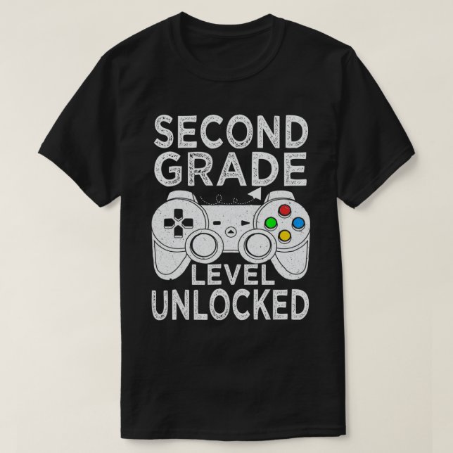 Upplåst videospel på andra Klass-nivå Tillbaka til T Shirt (Design framsida)