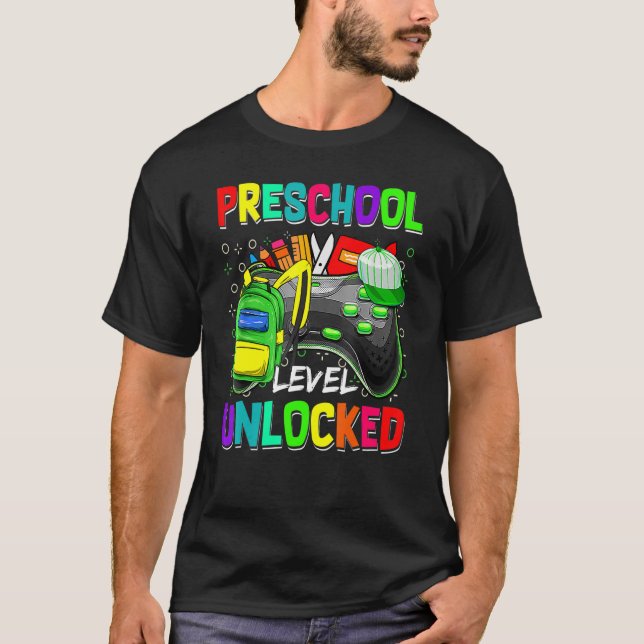 Upplåst videospel på förskolenivå Back to school T Shirt (Framsida)