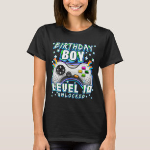 Upplåst videospel på nivå 10 10:e födelsedagsspela t shirt