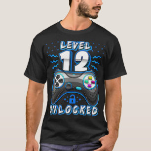 Upplåst videospel på nivå 12, födelsedagsspela t shirt