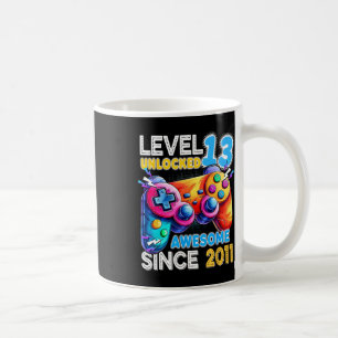 Upplåst videospel på nivå 13 13:e födelsedagen kaffemugg