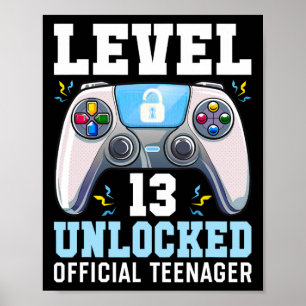 Upplåst videospel på nivå 13 13:e födelsedagsspela poster