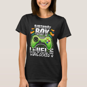 Upplåst videospel på nivå 6 vid 6e-födelsedagsspel t shirt