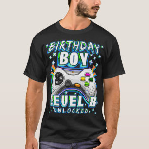 Upplåst videospel på nivå 8:e födelsedagsspels t shirt