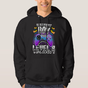 Upplåst videospel på nivå 8:e födelsedagsspelspojk hoodie