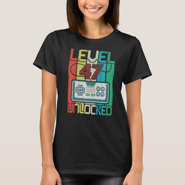 Upplåst videospelare 47:e födelsedagen t shirt (Framsida)
