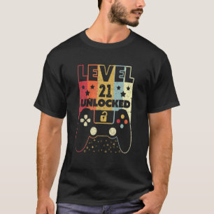 Upplåst videospelare på 21:a födelsedagen t shirt