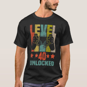 Upplåst videospelare på nivå 40: 40:e födelsedagsd t shirt