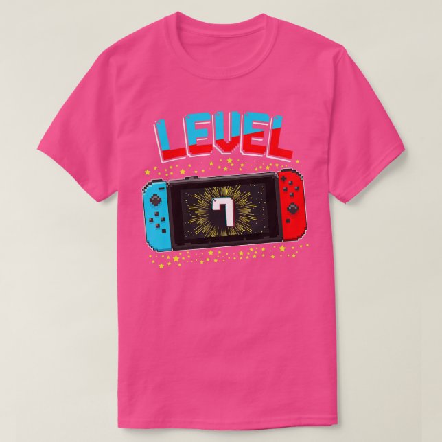 Upplåst videospelslov för 7:e 7 - födelsedag t shirt (Design framsida)