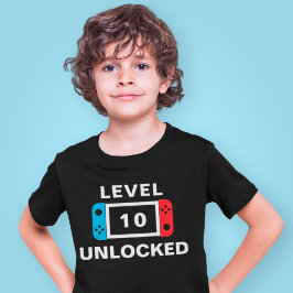 Upplåst videospelsnivå för anpassningsbar Gamer på T Shirt