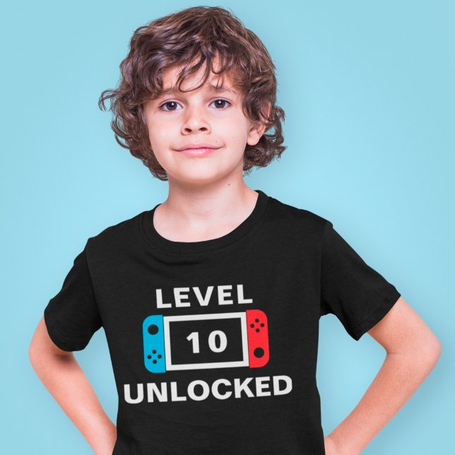 Upplåst videospelsnivå för anpassningsbar Gamer på T Shirt (Skapare uppladdad)