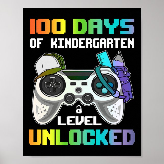 Upplåsta spel-Ga för upplåsta spel på Kindergarten Poster (Framsidan)