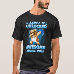 Upplåsta spel på nivå 11 Born 2012 Dab Bulldog 11t T Shirt
