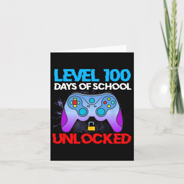 Upplåsta videospel på 100 dagar i skolan kort (Framsida)