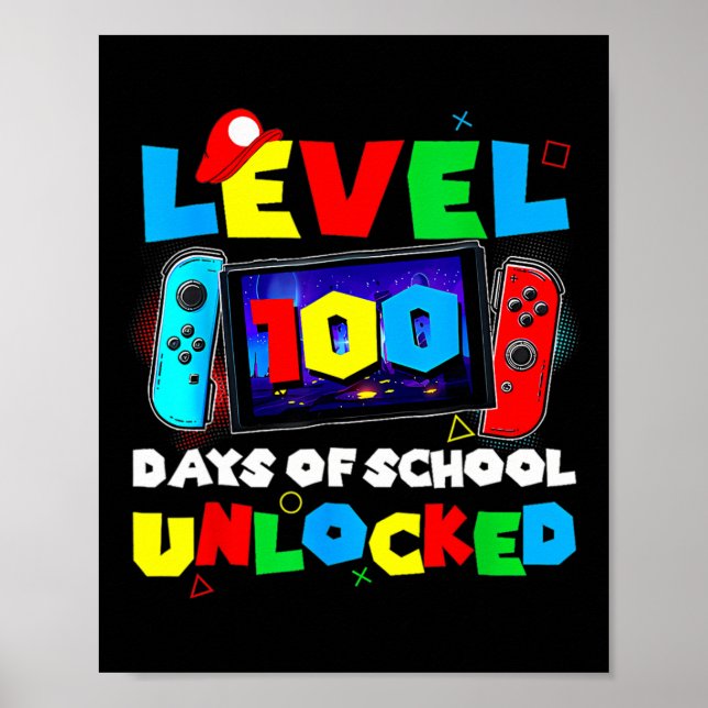 Upplåsta videospel på 100 dagar i skolan poster (Framsidan)