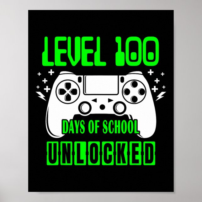 Upplåsta videospel på 100 dagar i skolan poster (Framsidan)