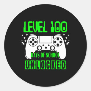 Upplåsta videospel på 100 dagar i skolan runt klistermärke