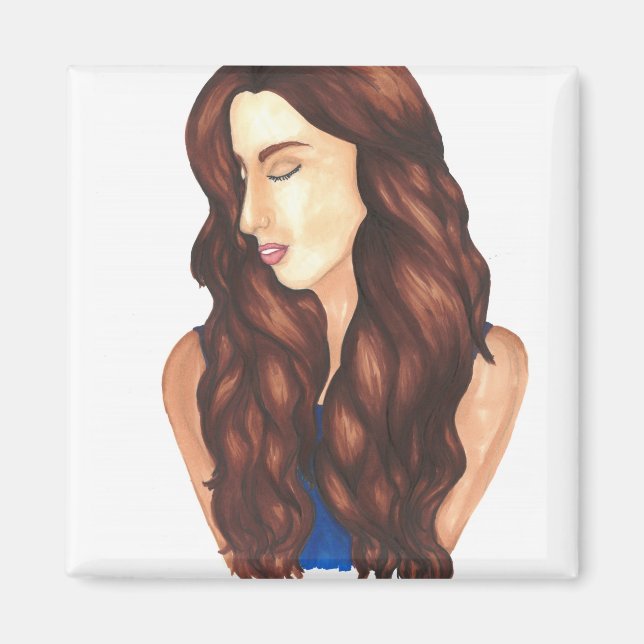 Upplev - 2-tums fyrkantsruta magnet (Framsidan)