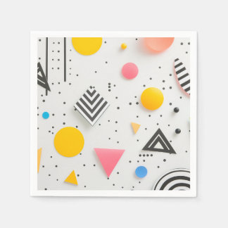 Upplev bakgrunden till former och rand pappersservett