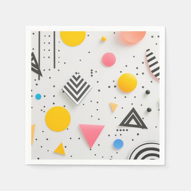 Upplev bakgrunden till former och rand pappersservett (Framsidan)