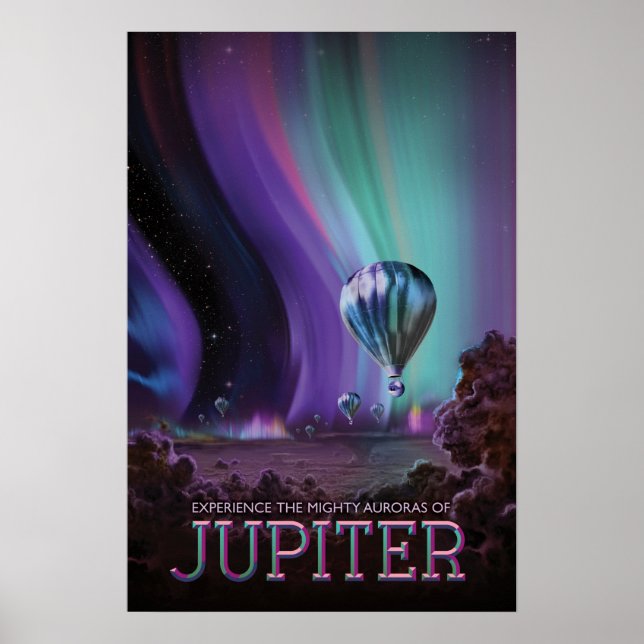 Upplev de mäktiga Aurororna med JUPITER NASA JPL Poster (Framsidan)