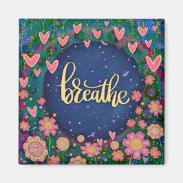 Upplev den Söt Roligtens Blommigt Modern inspirati Magnet