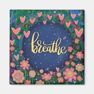 Upplev den Söt Roligtens Blommigt Modern inspirati Magnet