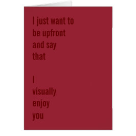 Upplev Frank Naughty Compliment Card Hälsningskort