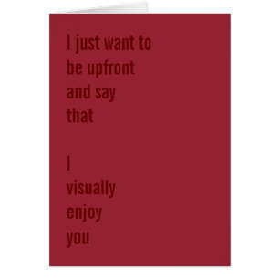 Upplev Frank Naughty Compliment Card Hälsningskort