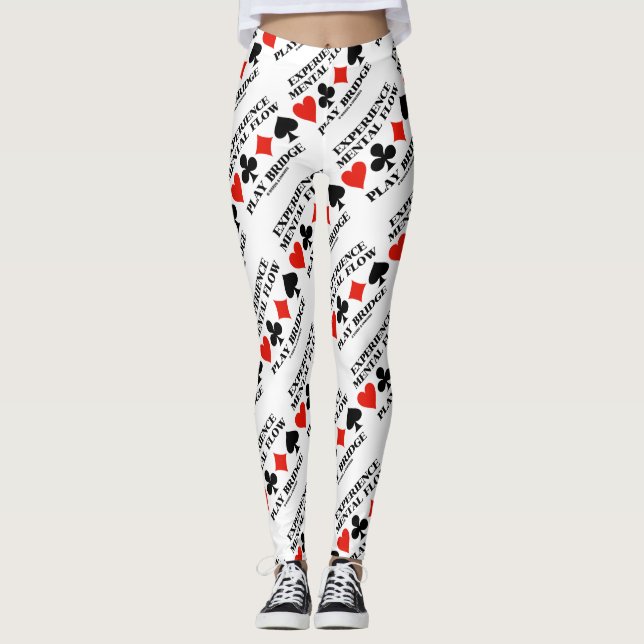 Upplev Kostymen för Mental Flow Play Bridge Card Leggings (Framsida)